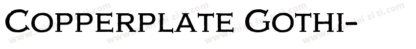 Copperplate Gothi字体转换